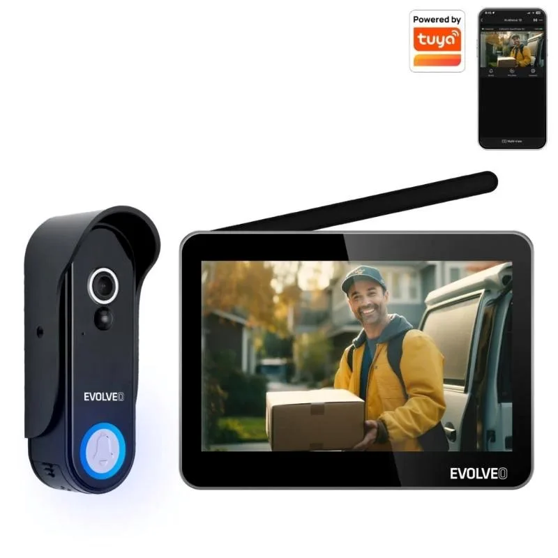 EVOLVEO DoorPhone W7, Sada domácího bezdrátového videotelefonu s WiFi…