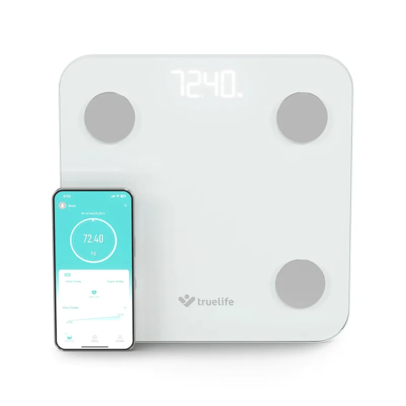 TrueLife FitScale W1 BT White - bioelektrická impedanční bluetooth váha…