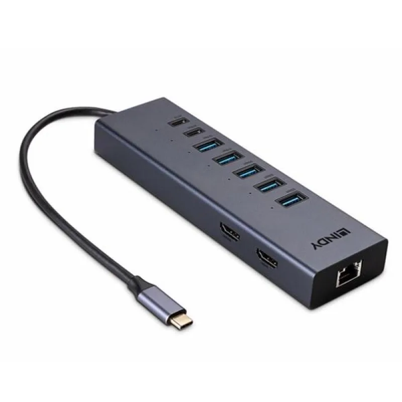 Lindy Dokovacia Stanica USB 3.1 Typ C, 2xHDMI (Dual Display), 5xUSB A 2x…