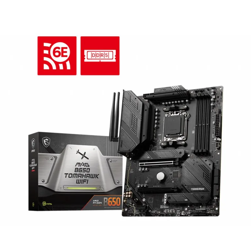 MSI MB Sc AM5 MAG B650 TOMAHAWK WIFI, AMD B650, 4xDDR5, 1xDP, 1xHDMI,…