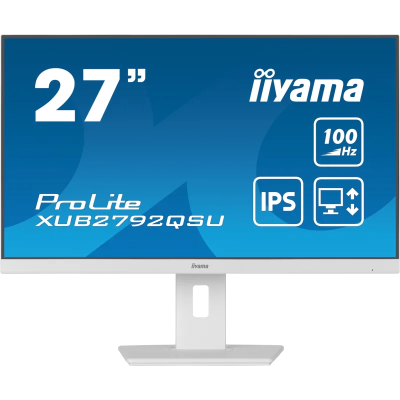 iiyama ProLite/ XUB2792QSU-W6/ 27"/ IPS/ QHD/ 100Hz/ 0, 4ms/ White/ 3R…
