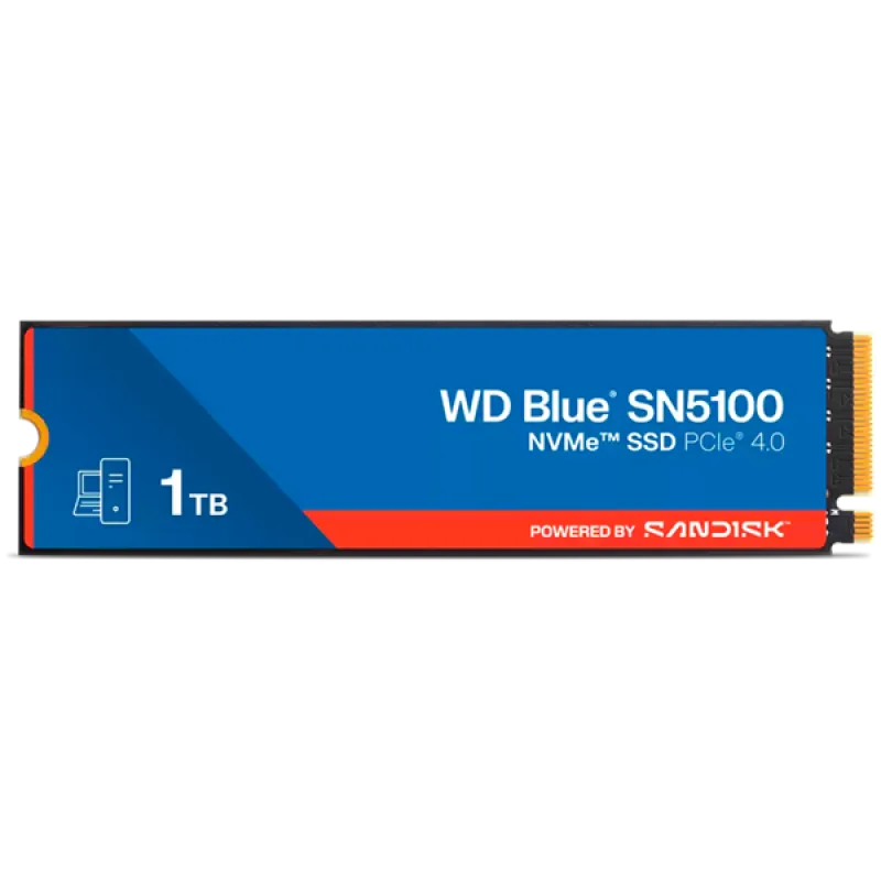 WD Blue SN5100 1TB SSD PCIe Gen4, M.2 2280, NVMe ( r7100MB/s, w6700MB/s )…
