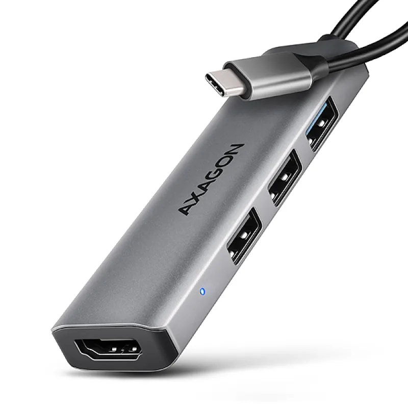 AXAGON HMC-H3A, USB 5Gbps hub, 3x USB-A, HDMI 4k/ 30Hz, kábel USB-C 15cm…
