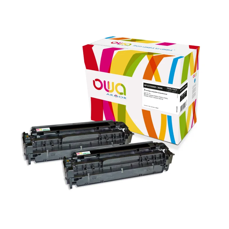 OWA Armor sada kompatibilná s HP CC530AD, 2x3500st, čierna/ black K35132OW