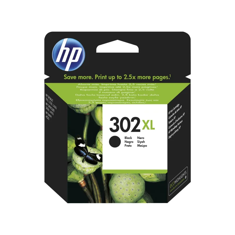 HP 302XL čierna kazeta, F6U68AE F6U68AE