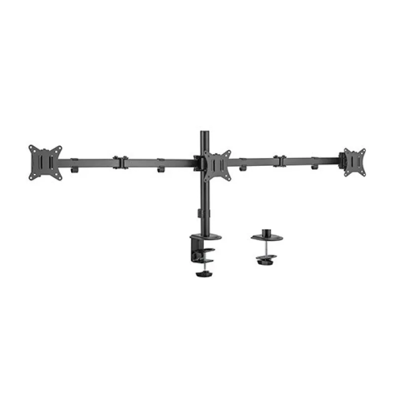 GEMBIRD Držák 3 monitorů na stůl MA-D3-01, naklápěcí, až do 27” a 7kg, …