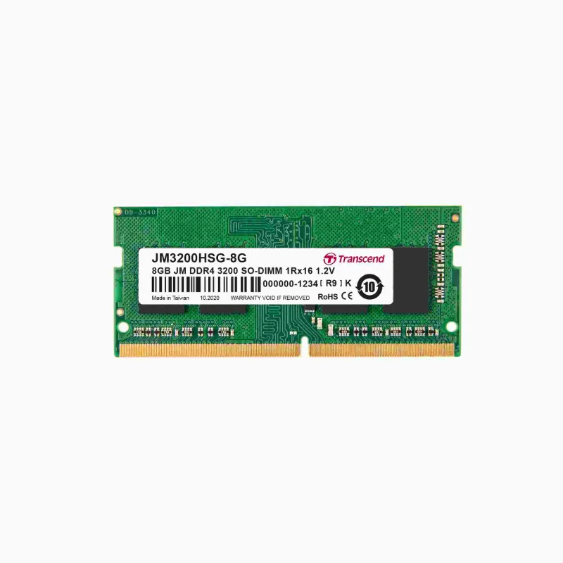 SODIMM DDR4 8GB 3200MHz TRANSCEND 1Rx16 1Gx16 CL22 1.2V JM3200HSG-8G
