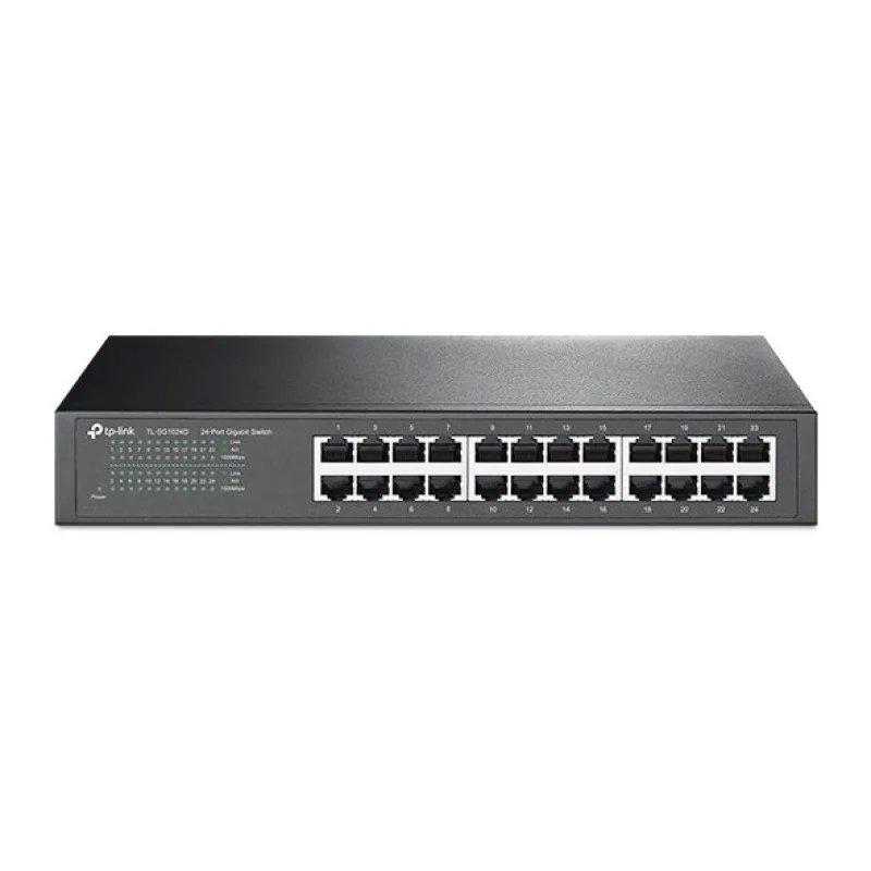 24-Port Gigabit Switch PORT: 24× Gigabit RJ45 Ports SPEC: 1U 13-inch Rack…
