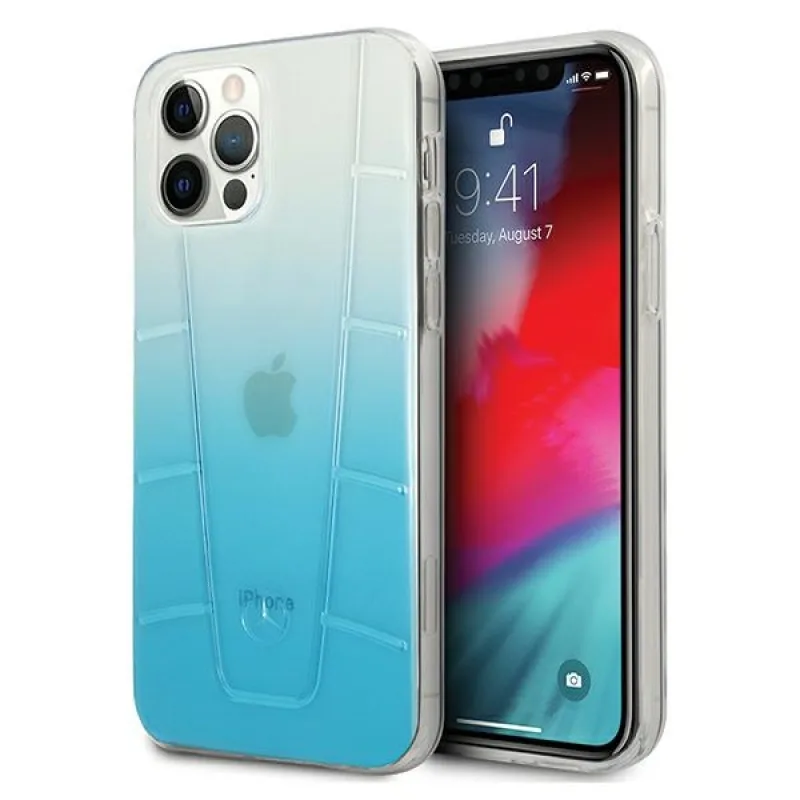 Kryt Mercedes Transparent Line pre iPhone 12 / iPhone 12 Pro - modrý
