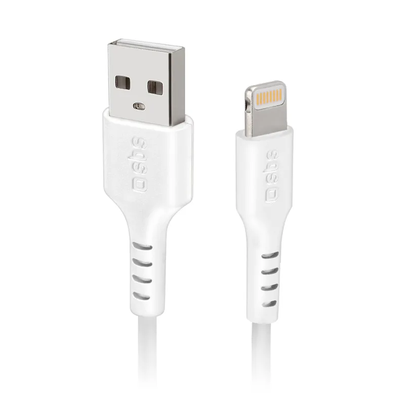 SBS TECABLEUSBIP589W USB-A - Lightning kábel - biely