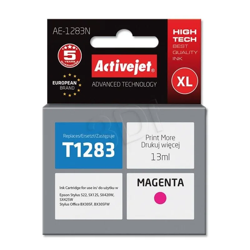 ActiveJet atrament AE-1283 náhrada za Epson T1283 magenta 13 ml AE-1283…