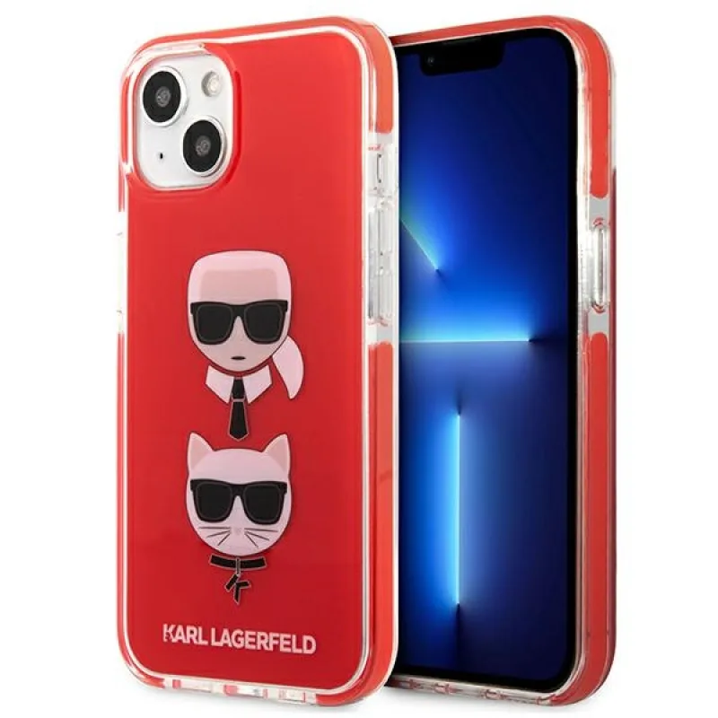 Karl Lagerfeld Karl&Choupette Head Case pre iPhone 13 mini - červený