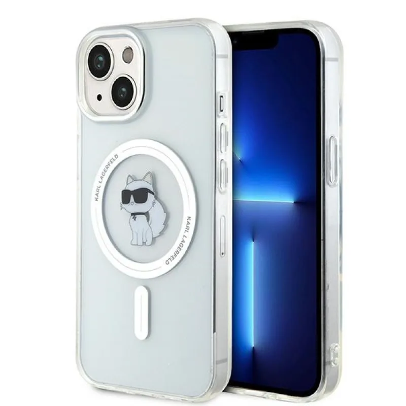 Karl Lagerfeld IML Choupette MagSafe puzdro pre iPhone 15 - priehľadné