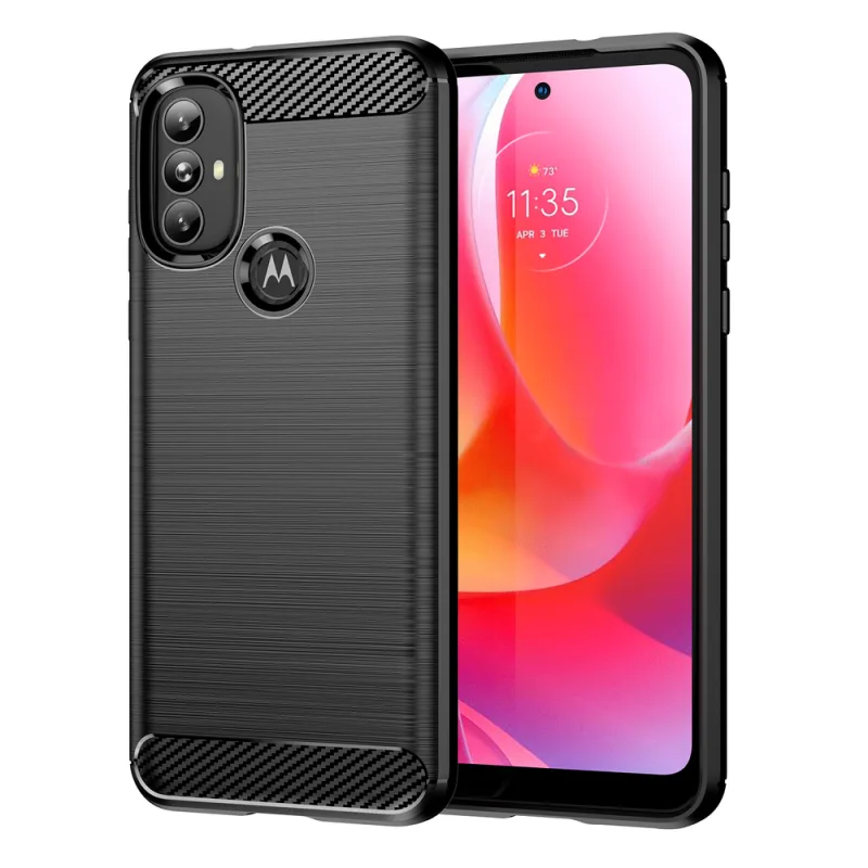 Carbon Case Flexibilný kryt puzdra Motorola Moto G Power 2022 black