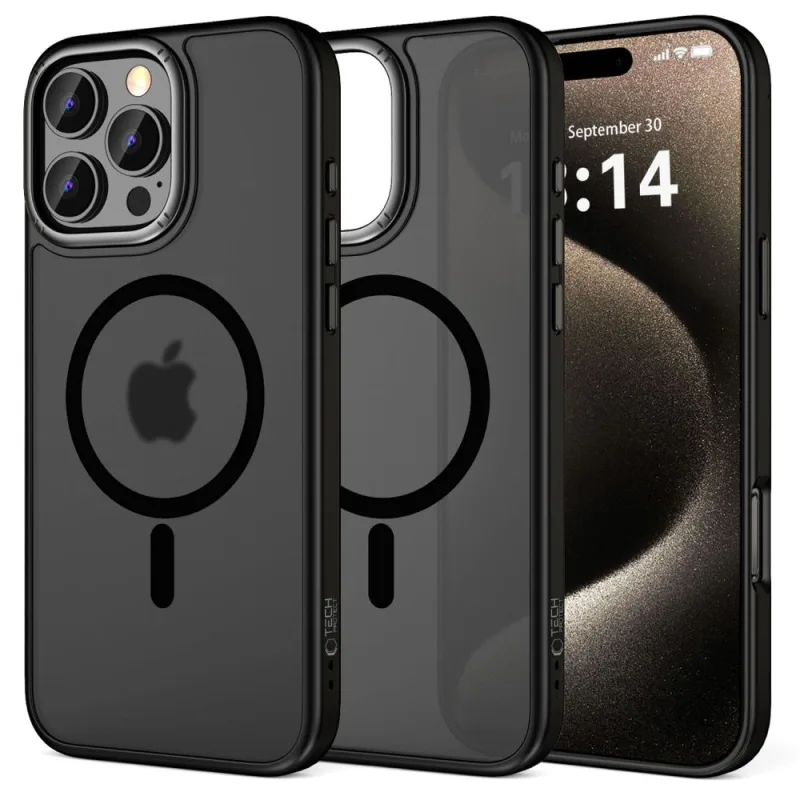 Puzdro Tech-Protect MagEdge MagSafe iPhone 16 Pro – polopriehľadné