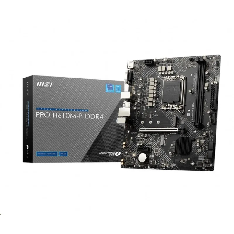 BAZAR - MSI MB Sc LGA1700 PRO H610M-B DDR4, Intel H610, 2xDDR4, 1xHDMI,…