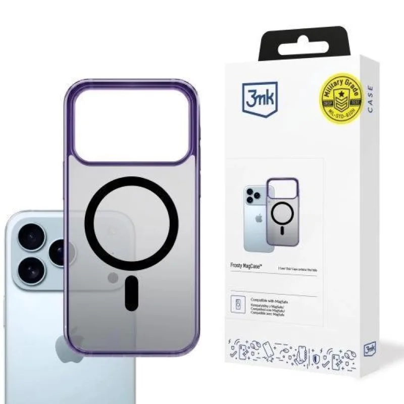 3mk ochranný kryt Frosty MagCase Purple pro Apple iPhone 17 Pro Max…