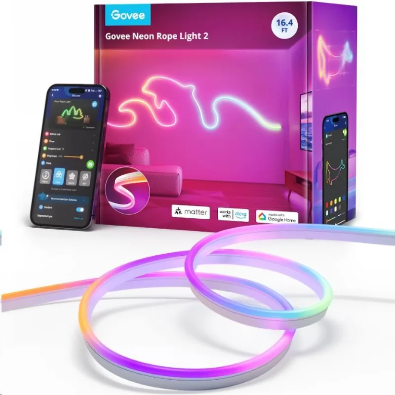 Govee Neon 2 MATTER ohebný LED pásek (5m) - RGBIC H61D5301