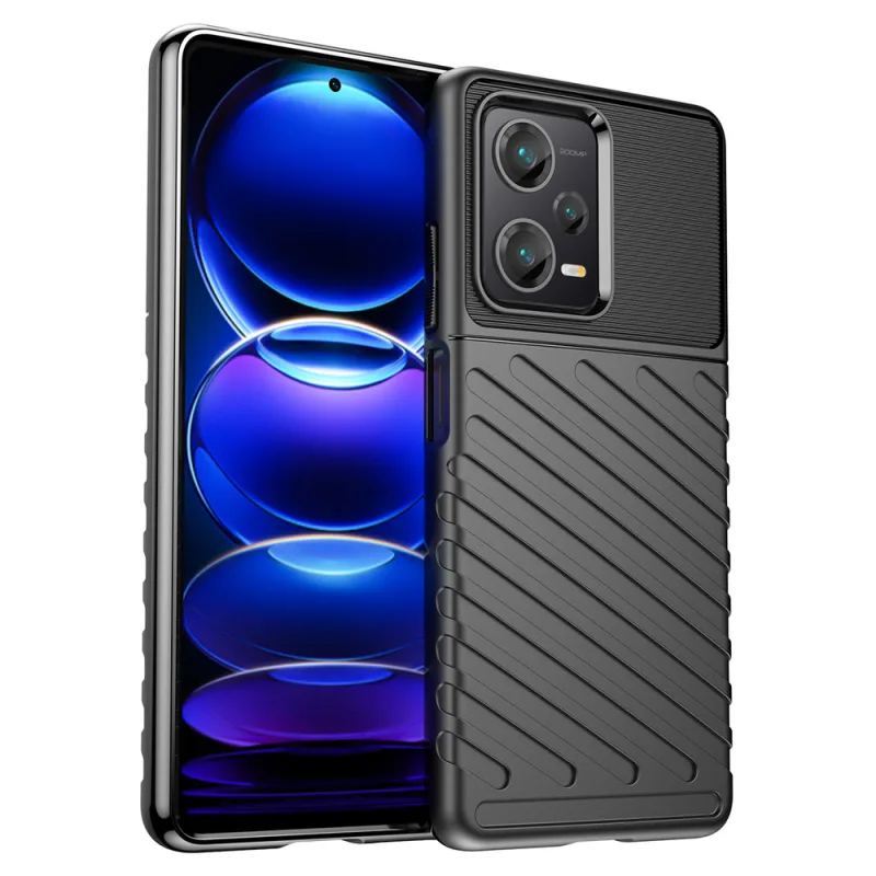 Ochranné silikónové puzdro Thunder Case pre Xiaomi Redmi Note 12 Pro+ čierne
