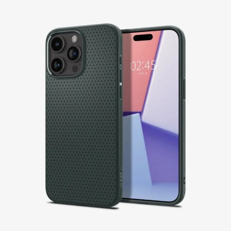 Spigen kryt Liquid Air pre iPhone 15 Pro - Abyss Green