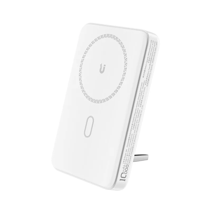 Acefast M6 PD 20W 10000mAh indukčná powerbanka + kábel – biely