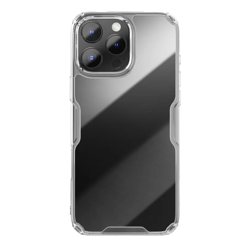 Puzdro Nillkin Nature Pro pre iPhone 16 Pro - priehľadné a biele