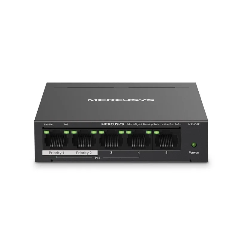 Mercusys MS105GP 5xGb destop switch 4xPoE+ MS105GP