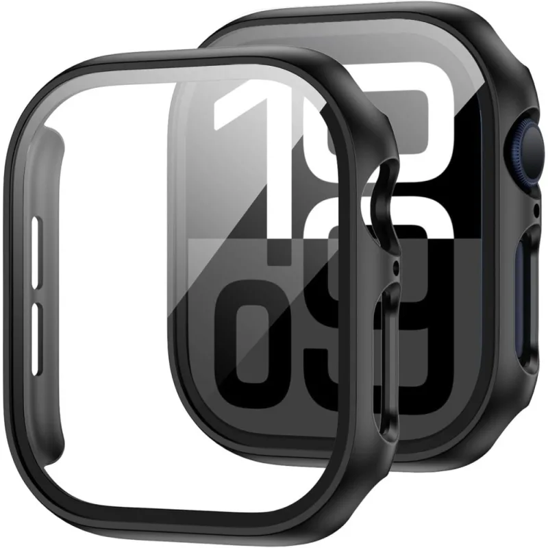 Puzdro z tvrdeného skla Tech-Protect Defense360 pre Apple Watch 10 (42 mm) – čierne