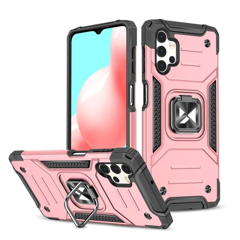Kryt hybridného puzdra Wozinsky Ring Armor Armored + magnetický držiak pre Samsung Galaxy A73 zlatý