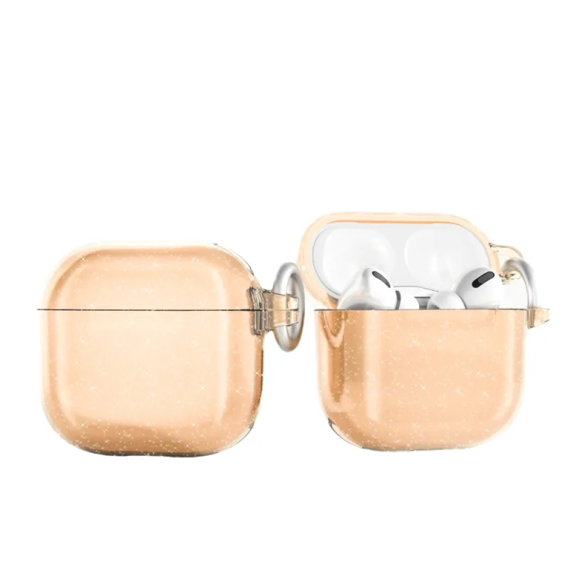 Trblietavé puzdro pre AirPods 4 – zlaté