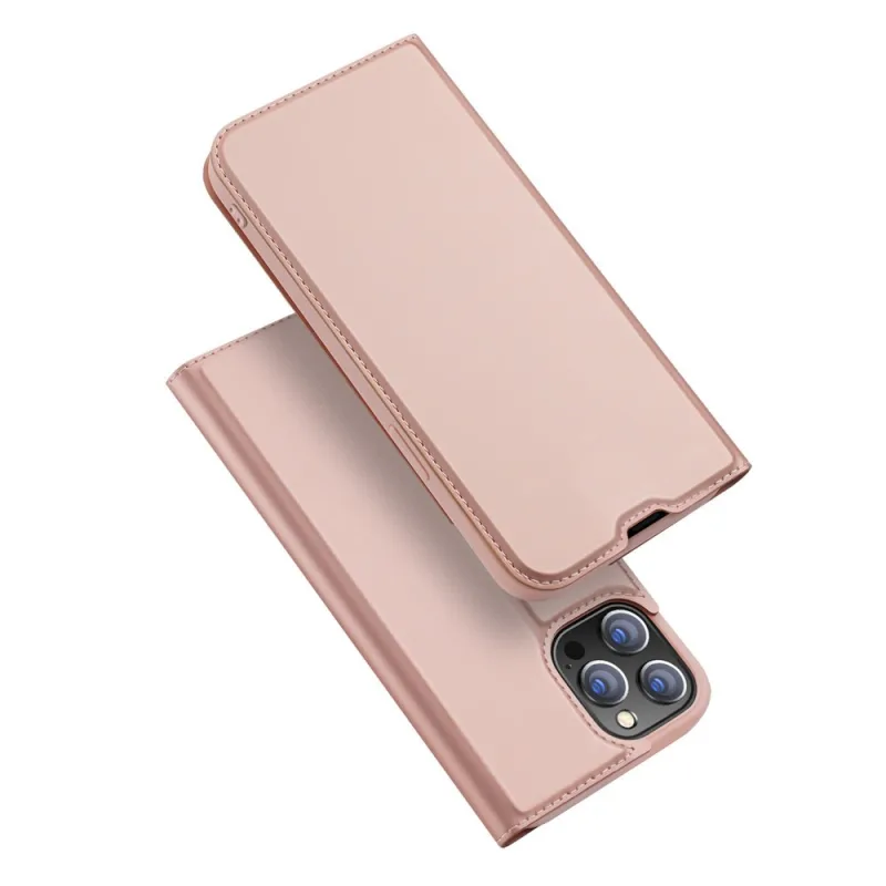 Puzdro typu Dux Ducis Skin Pro Bookcase pre iPhone 13 Pro ružové