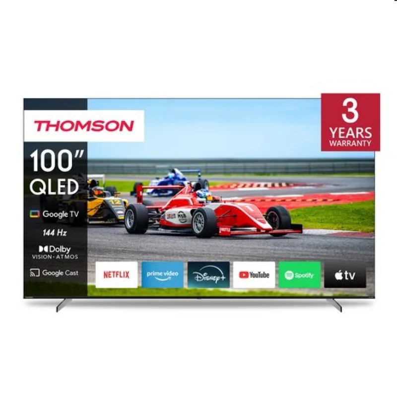 Thomson 100QG7S14 - Google TV 100" QLED Pro, 4K, 144 Hz, 4x HDMI, 3x USB