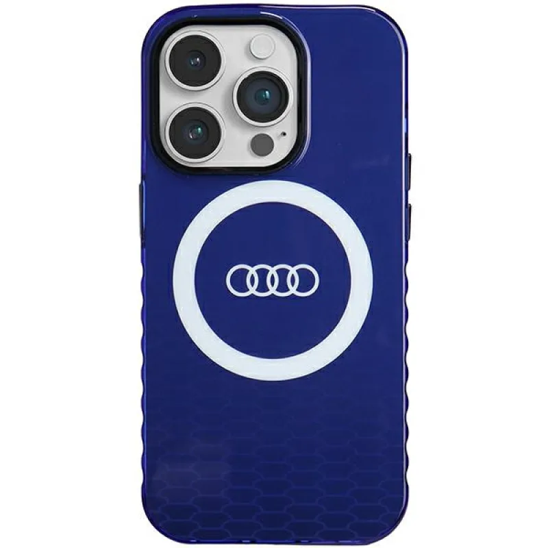 Puzdro Audi IML Big Logo MagSafe pre iPhone 14 Pro - modré