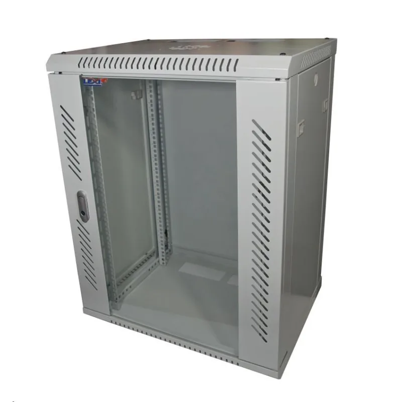 LEXI-Net 19" nástěnný rozvaděč 15U 600x600, nosnost 60 kg, skleněné…