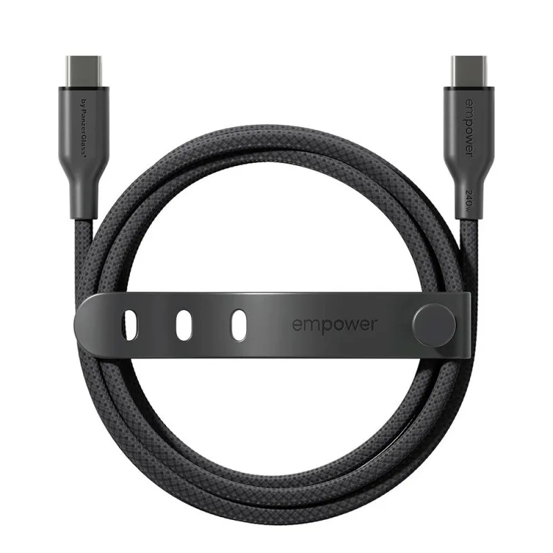 PanzerGlass kábel EMPOWER Racing USB-C to USB-C 2m 240W - Black EM32448