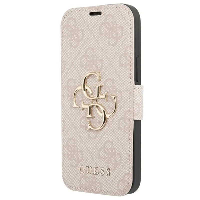 Guess GUBKP13X4GMGPI iPhone 13 Pro Max 6,7" ružová/ružová kniha 4G Big Metal Logo