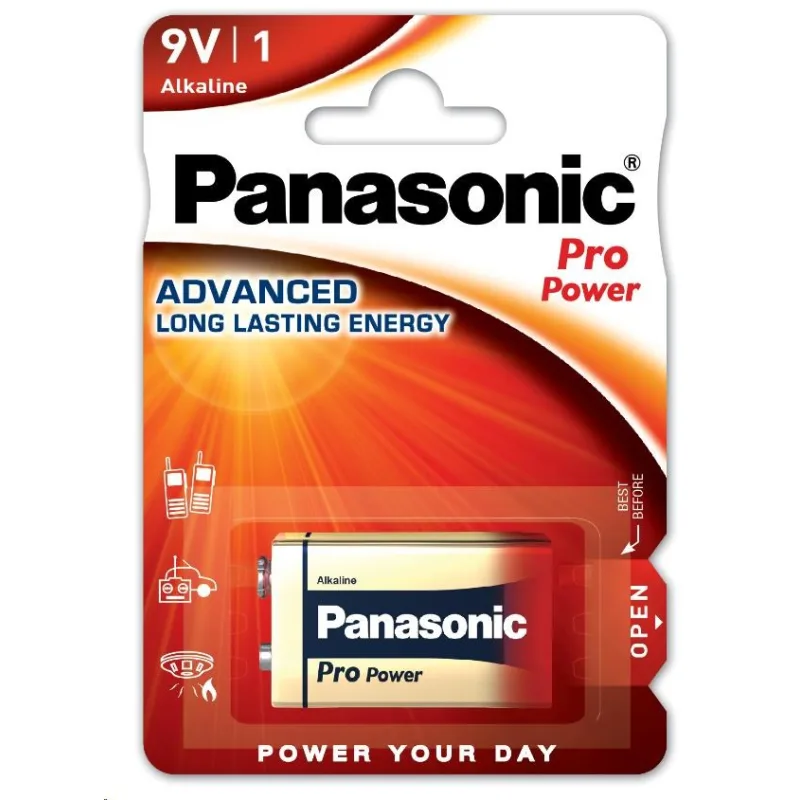 PANASONIC Alkalické baterie Pro Power 6LF22PPG/ 1BP 9V (Blistr 1ks) 4027…