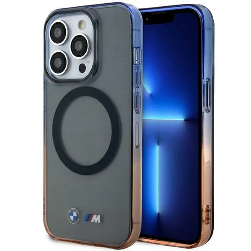 Puzdro BMW BMHMP14XHTGE iPhone 14 Pro Max 6,7" sivo/sivé pevné puzdro Gradient Bumper MagSafe