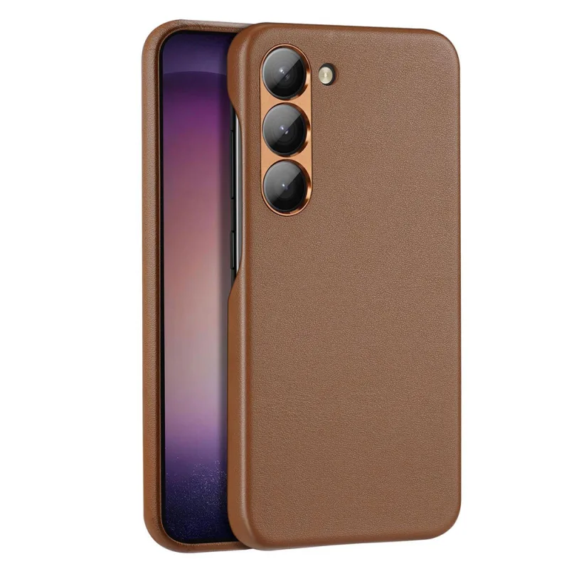 Elegantné puzdro Dux Ducis Grit pre Samsung Galaxy S23+ z umelej kože hnedej farby