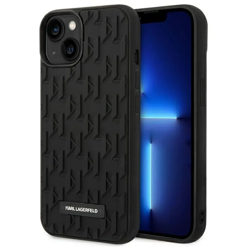Kryt Karl Lagerfeld 3D Monogram pre iPhone 14 Plus – čierny