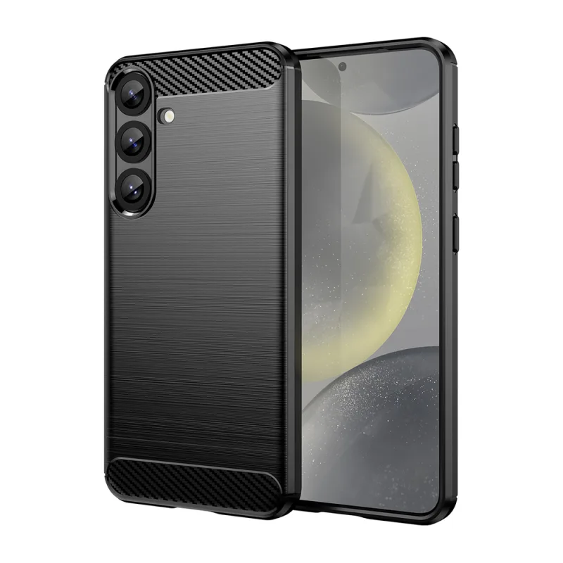 Karbónové puzdro pre Samsung Galaxy S25+ – čierne