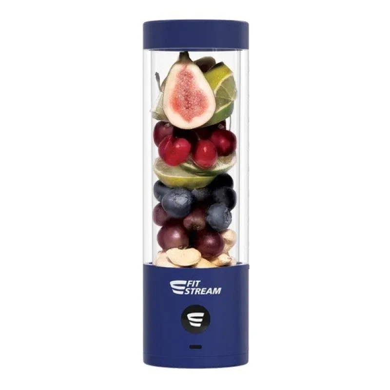 FitStream Pro Navy Blue, prenosný, USB nabíjatelný mixér FitStreamPRO…