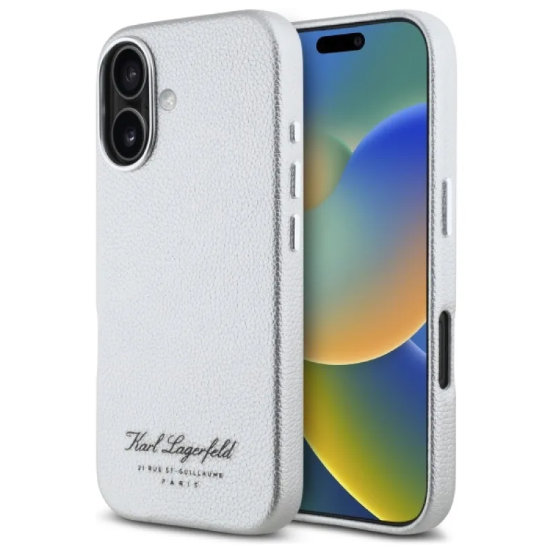 Kryt na iPhone 16 Karl Lagerfeld hotel RSG - šedý