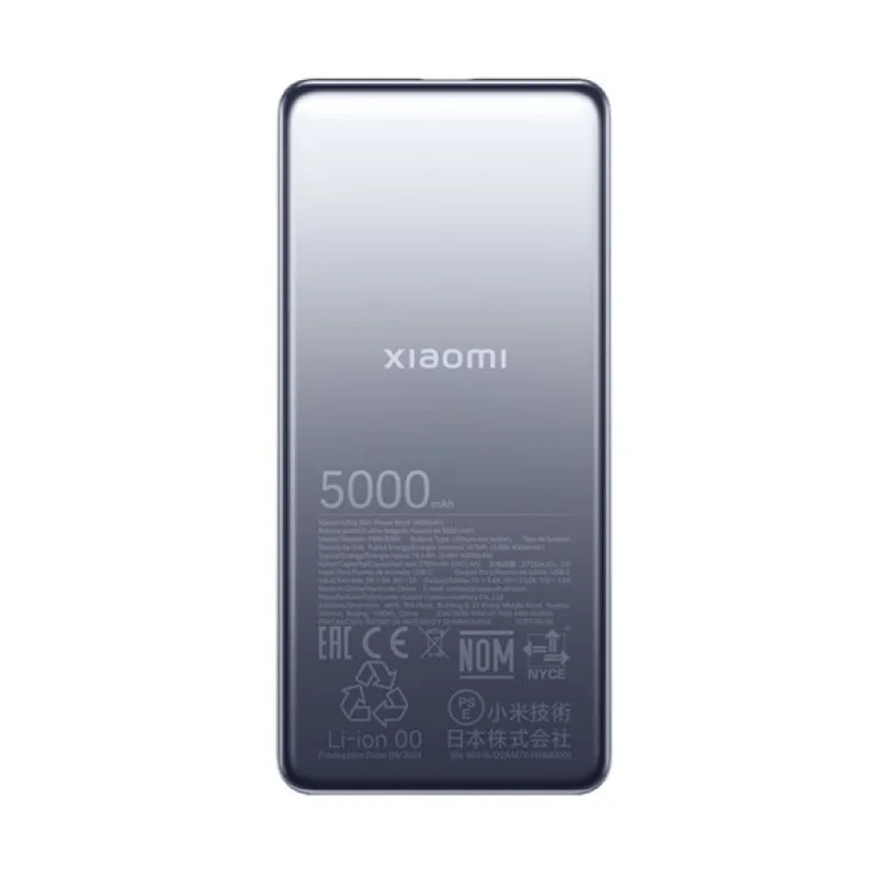 Power banka Xiaomi Ultra Slim Power Bank 5000mAh GL 6941812780299