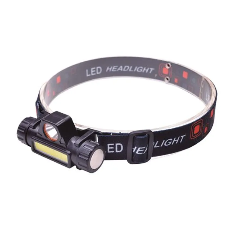 Solight LED čelové nabíjacie svietidlo, 3W + COB, 150lm + 60lm, Li-ion,…