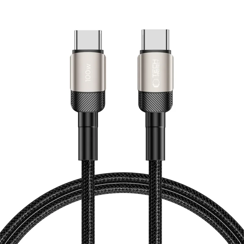 Tech-Protect UltraBoost Evo USB-C / USB-C PD kábel 100W 5A 1m - titánový