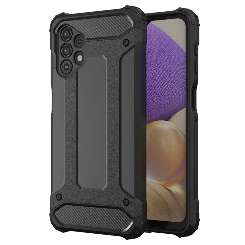 Hybrid Armor Case Tough Rugged Cover pre Samsung Galaxy A73 black