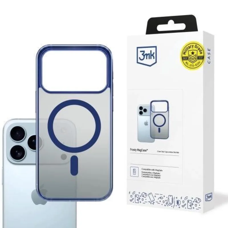 3mk ochranný kryt Frosty MagCase Blue pro Apple iPhone 17 Pro Max…