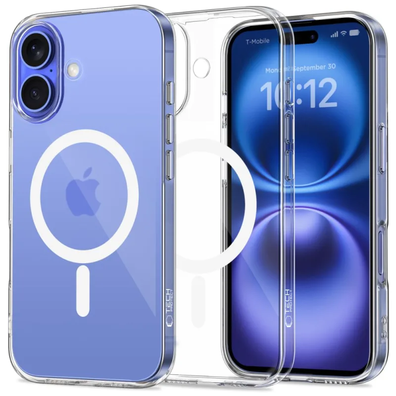 Puzdro Tech-Protect FlexAir MagSafe na iPhone 16 – priehľadné