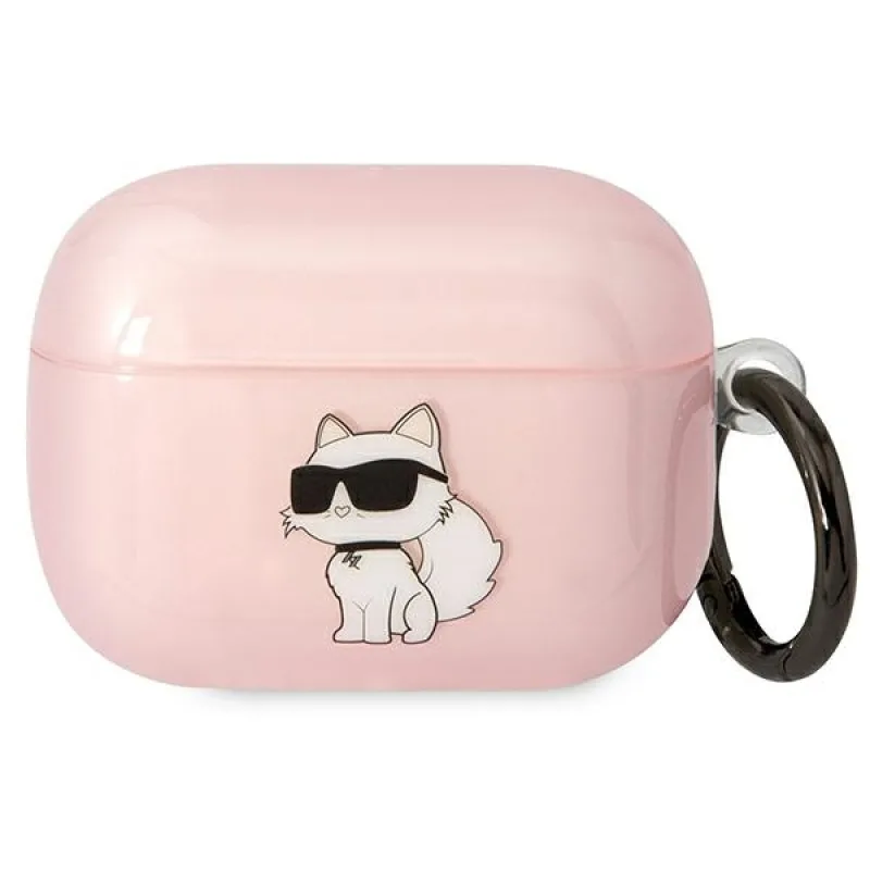 Karl Lagerfeld KLAPHNCHTCP kryt Airpods Pro ružový/ružový Ikonik Choupette